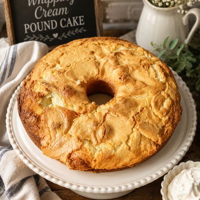 Whipping Cream Pound Cake (No Glaze)