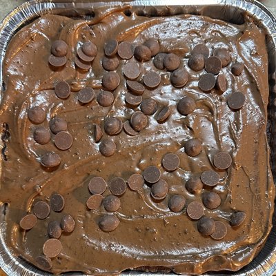 Lunch Lady Brownies with Chocolate Chips