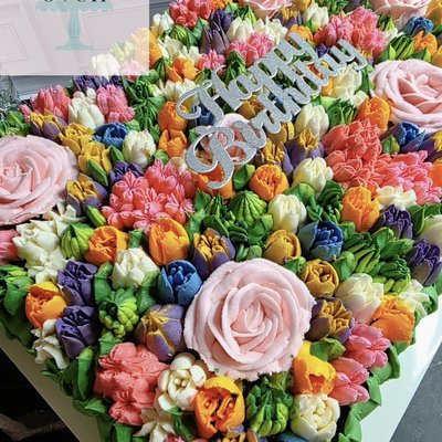 18x12 Field of Flowers Sheet Cake 