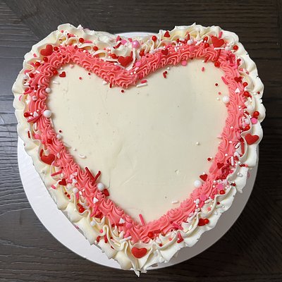 8” Heart shaped Cake 
