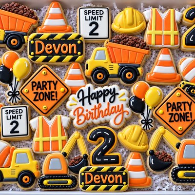 Construction Trucks Cookie Set
