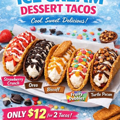 Ice Cream Dessert Tacos🍦