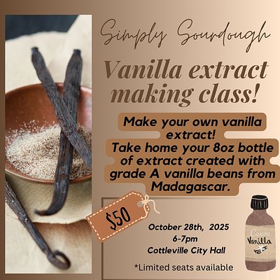 Vanilla Extract Class-10/28/25