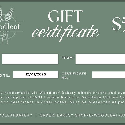 Gift Certificate - $5