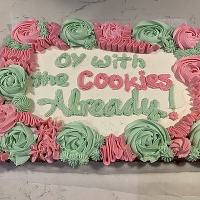 8.5x12” GF Cookie Cake - Single Layer