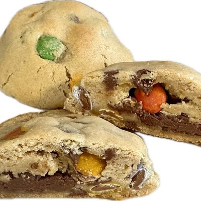 Chocolate Stuffed Smarties Cookie