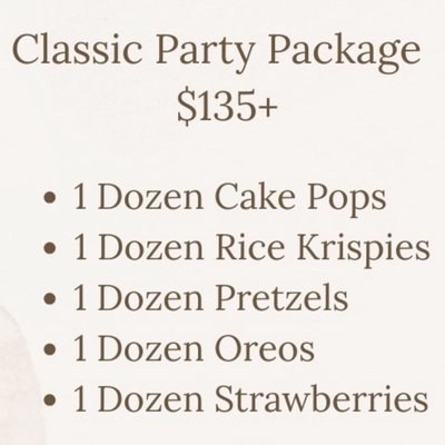 Classic Party Package 
