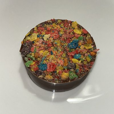 Fruity pebbles topping