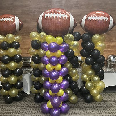 Balloon Columns ( Set Of 2 W/ Toppers )