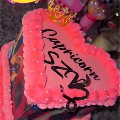 Custom Heart Cake 8 inch 