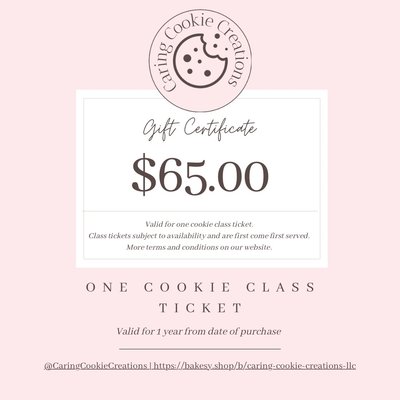 Cookie Class Gift Certificate 