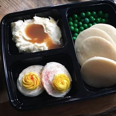 Thanksgiving TV Dinner Sugar Cookie Box