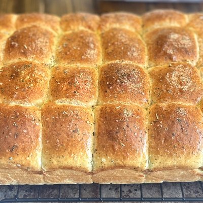 Sourdough Brioche Garlic Herb Rolls