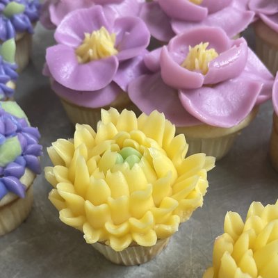 Box of Mini Floral Cupcakes - 24