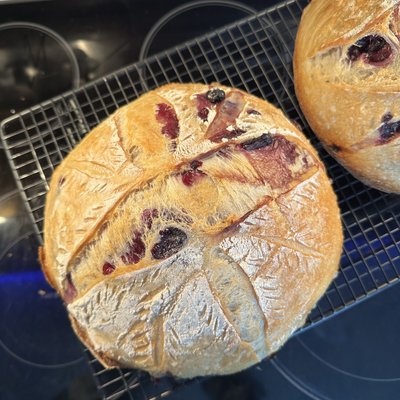 Blueberry Lemon Sourdough Boule
