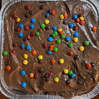 Lunch lady brownies With M & M’s
