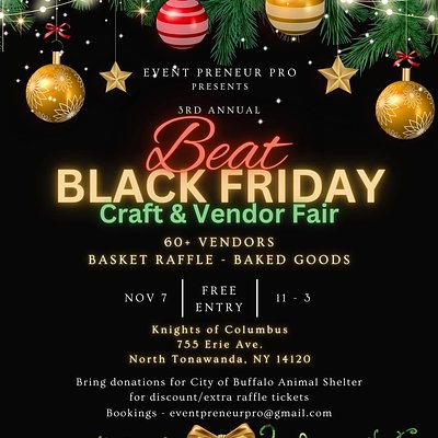 November 7th: Beat Black Friday Craft & Vendor Fair 