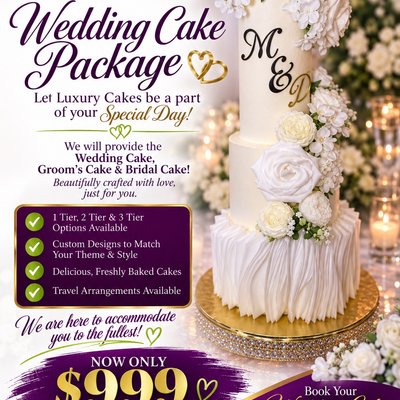 Lux Wedding Cake Package 