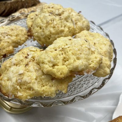 Scone - Lemon, Frangipane, Almonds, and Lime Glaze