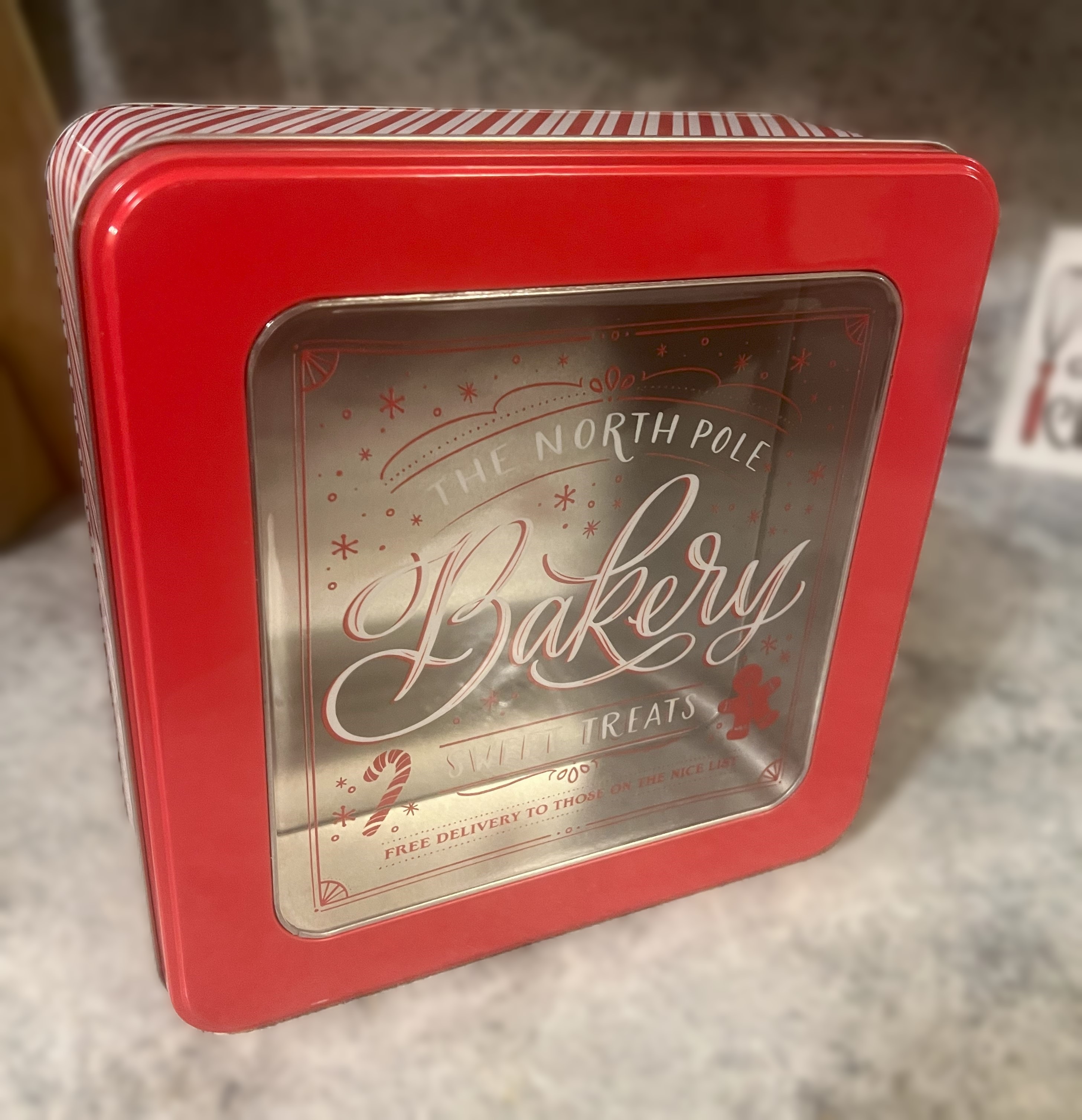 Cookie Tin with each 1 Dozen Cookie order-Red