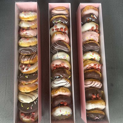 Chocolate dipped mini donuts