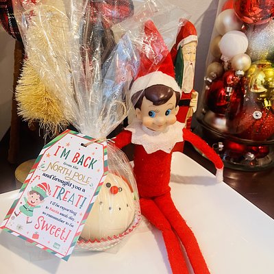 Im Back Elf On The Shelf Large Hot Cocoa Bomb/ Hot Cocoa Cup