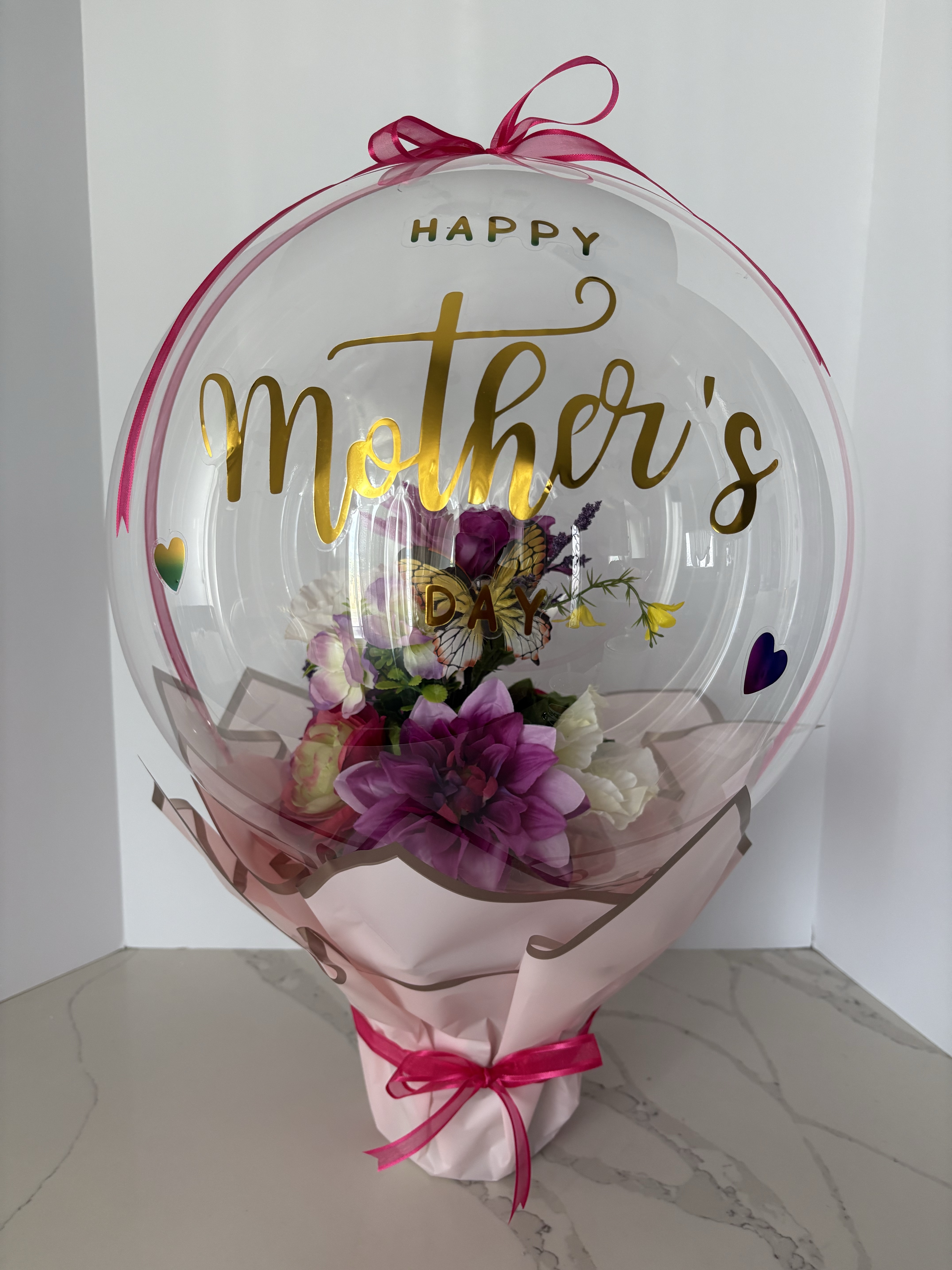 Clear Balloon Flower Bouquets 