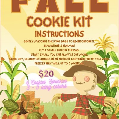 Fall Cookie Kits 1/2 Dozen