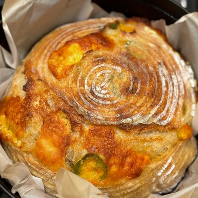 Jalapeño Cheddar Sourdough Loaf (Round)