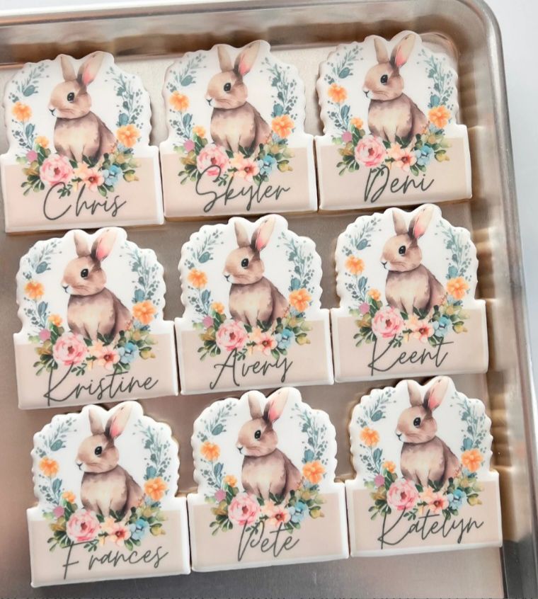 Personalized Bunny Cookies