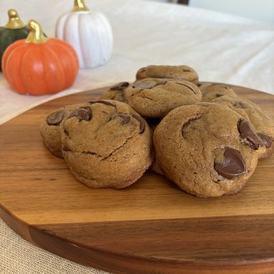 Sourdough Chocolate Chip Pumpkin Cookies