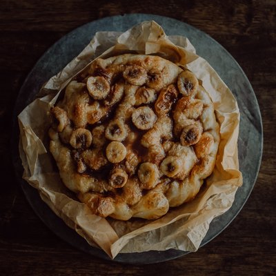 12inch Bananas Foster Dessert Focaccia 