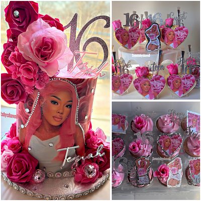 Silver package   Custom 6” 3 Layer Cake/ DzCupcake /dztreats