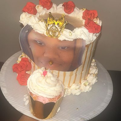 6” Glitter Blow Cake 