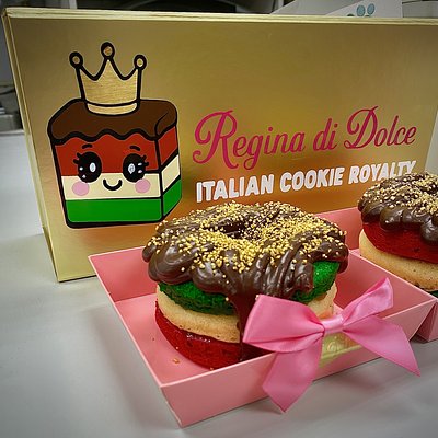 3 Count - Grande Sized Italian “Rainbow” Seven Layer Cookie Donut