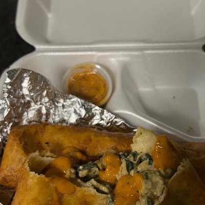 Creamy chicken spinach Wraps 