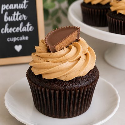Chocolate Peanut Butter Cupcake 