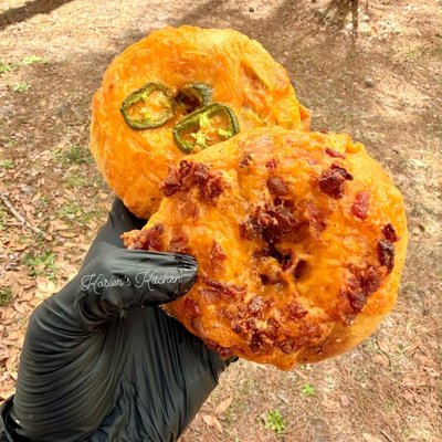 Gourmet Bacon Garlic Herb And Cheese Bagel