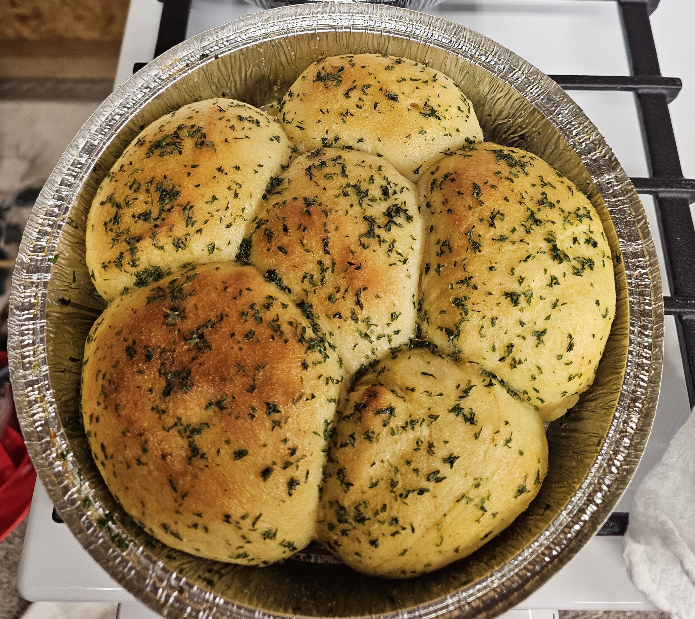 Homemade garlic butter rolls 