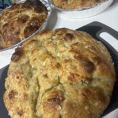 White Cheddar Carrot Dill Sourdough Focaccia 