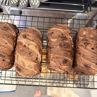 White Chocolate Strawberry Sourdough Breas 