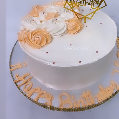 Basic Bicolor Rosette Cake