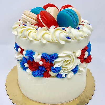 4th Of July Cake- Single Tier