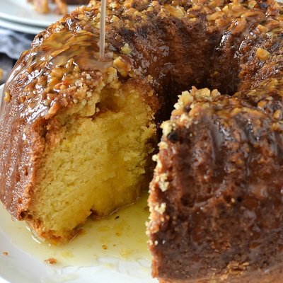 The BEST Sourdough Rum Cake w/ Buttered Rum Glaze