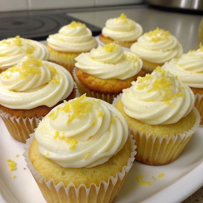 Lemon Cupcakes w/ Cream Cheese Frosting 