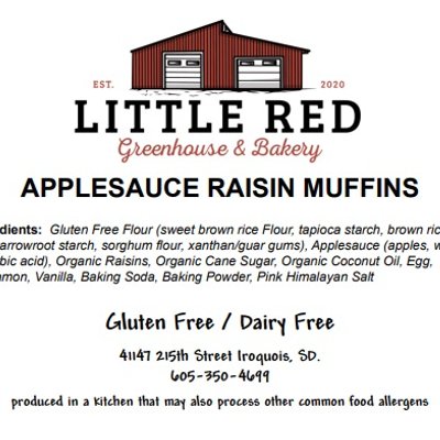 Applesauce Raisin Muffins