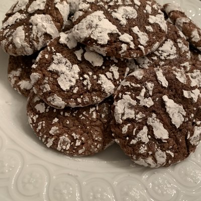Snowflake (Chocolate Crinkle) Cookies 