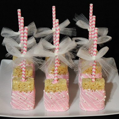 Dipped rice crispy treat