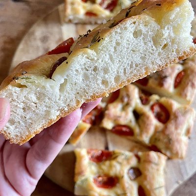 Large Organic Tomato Garlic Focaccia 