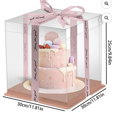 Clear Cake Box 